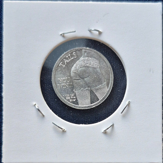 1/10oz .999 Fine Silver "Heads You Win!!! Tails You Win!!!" Adult Novelty Round