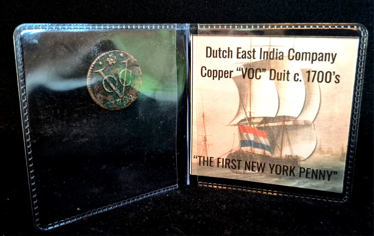 1734 Duit VOC Netherlands -Holland Dutch East India Company Colonial Coin