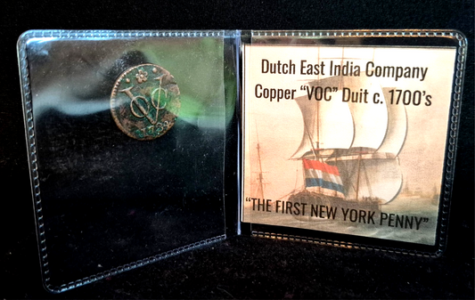 1734 Duit VOC Netherlands -Holland Dutch East India Company Colonial Coin