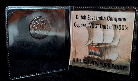1752 Duit VOC Netherlands -Holland Dutch East India Company Colonial Coin
