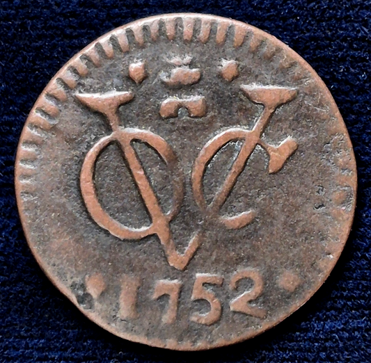 1752 Duit VOC Netherlands -Holland Dutch East India Company Colonial Coin