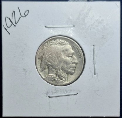 1926 Buffalo Nickel Sharp F-VF Features Full Date Partial Horn Better Date 5C