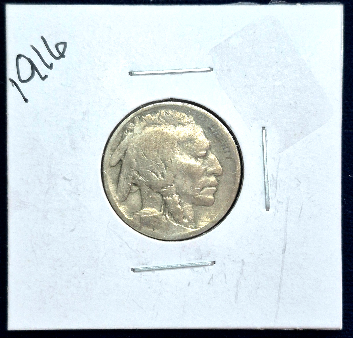 1916 Buffalo Nickel Nice G-VG Features Faint Date Partial Horn Better Date