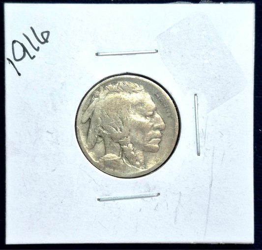 1916 Buffalo Nickel Nice G-VG Features Faint Date Partial Horn Better Date