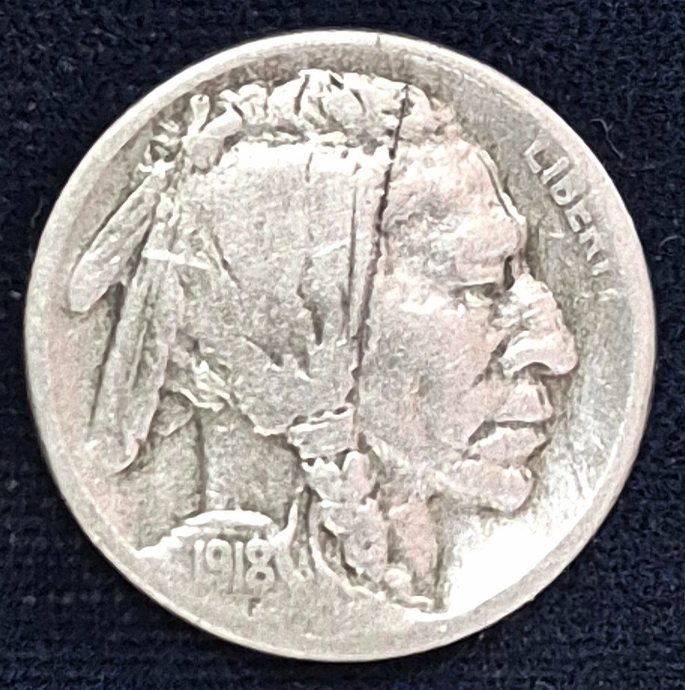 1918 S Buffalo Nickel Sharp F-VF Features Partial Horn Sought After Better Date