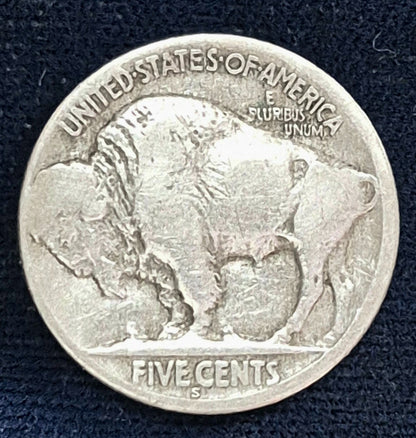 1918 S Buffalo Nickel Sharp F-VF Features Partial Horn Sought After Better Date