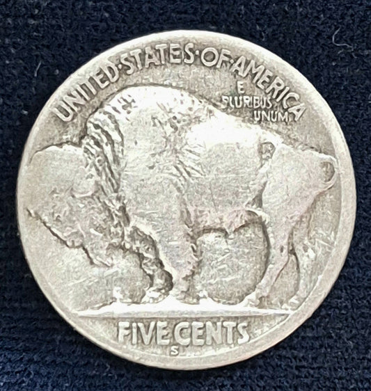 1918 S Buffalo Nickel Sharp F-VF Features Partial Horn Sought After Better Date