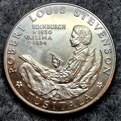 1969 Samoa $1 (Tala) Robert Louis Stevenson 1 of Only 25,000 Mintage UNC *Video*