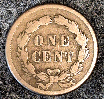 1859 Indian Head Cent First Year VG Features Partial Liberty Coin Shown