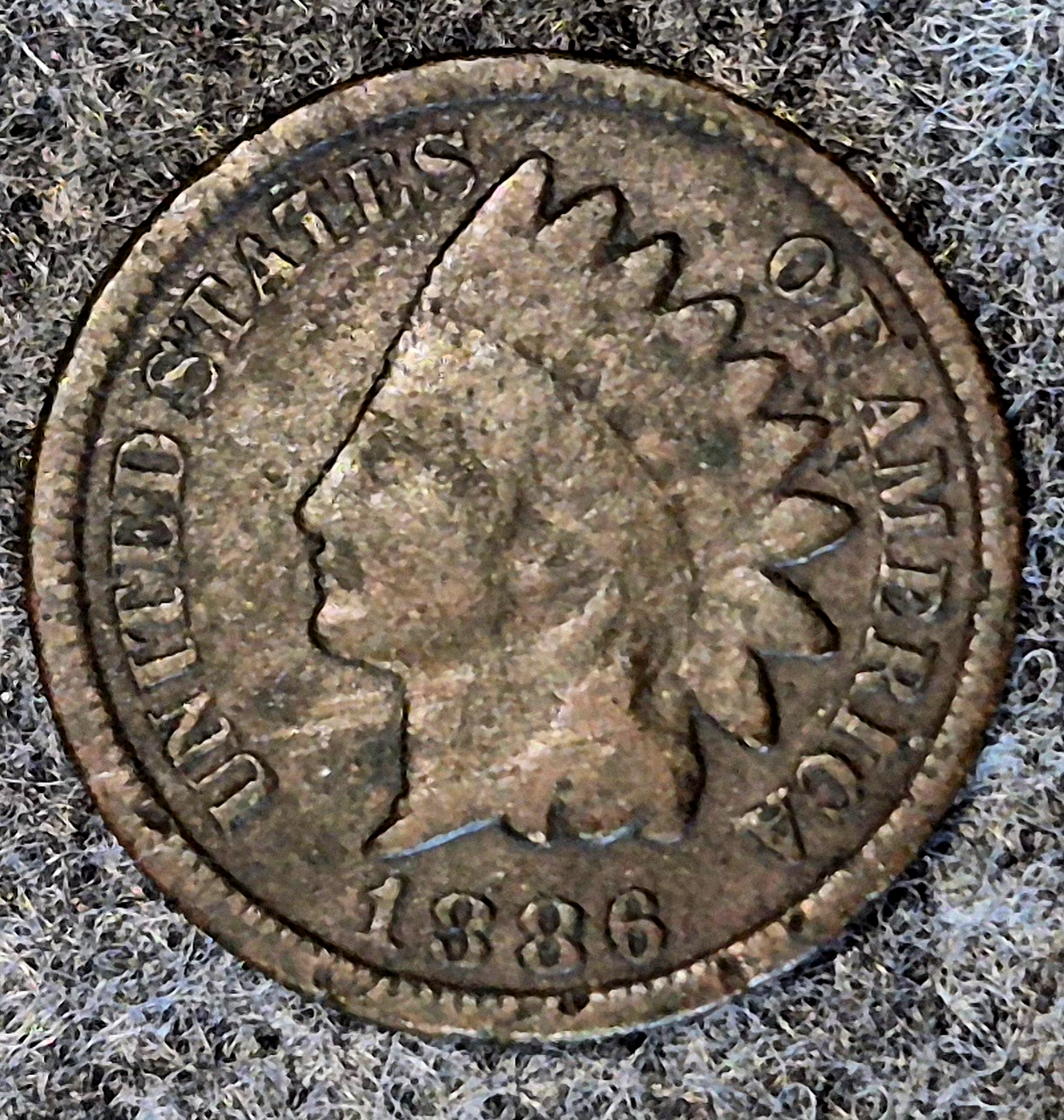 1886 Indian Head Cent Good Features, Variety 2, Receive Coin Pictured 1C