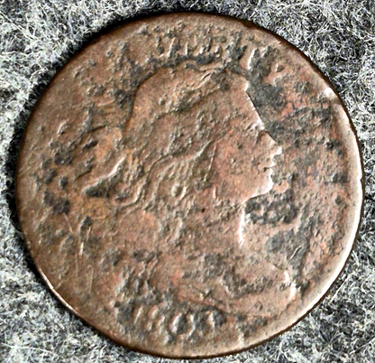 1803 Draped Bust Large Cent Small Date Large Fraction Coin Shown G Features