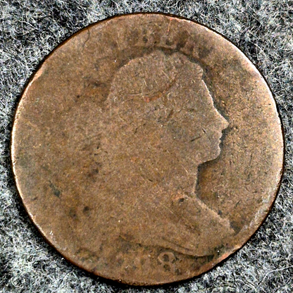 1798 Draped Bust Large Cent First Hair Distant Eight Coin Shown AG Features