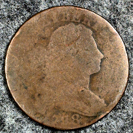 1798 Draped Bust Large Cent First Hair Distant Eight Coin Shown AG Features