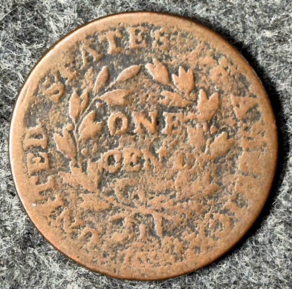 1798 Draped Bust Large Cent 2nd Hair Small "8" Coin Shown G-VG Features