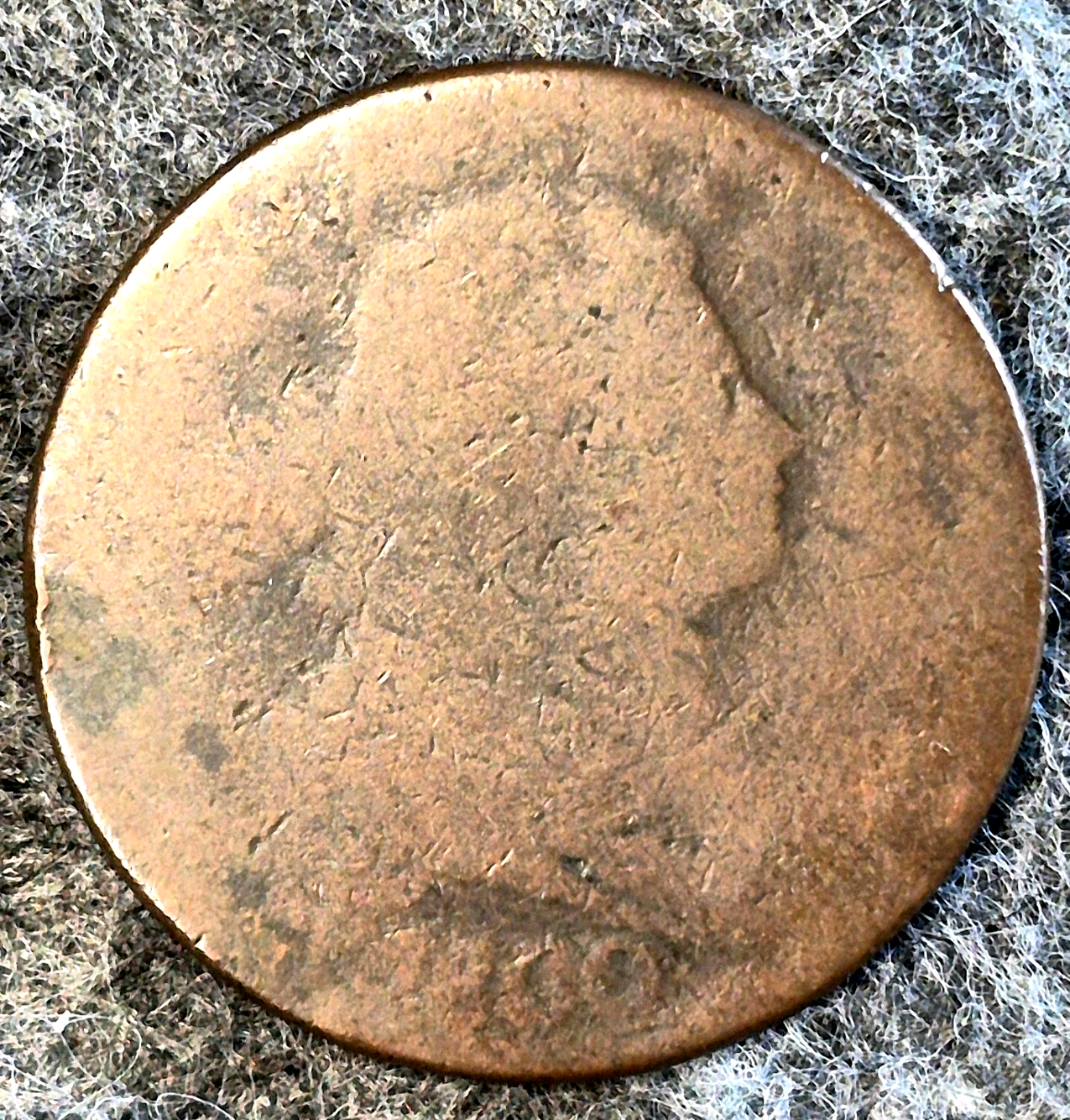1800 Draped Bust Large Cent Coin Shown AG Features