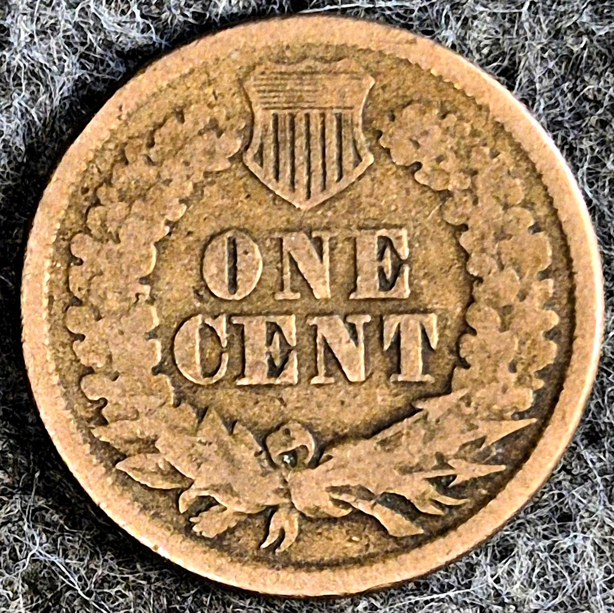 1860 Indian Head Cent VG-F Features Type II Chunky Oak Wreath Shield Coin Shown
