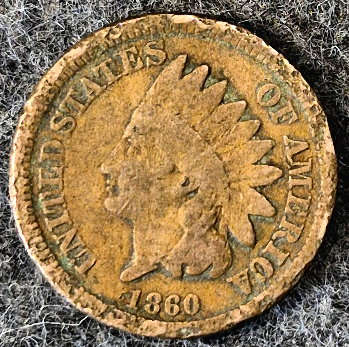 1860 Indian Head Cent AG-G Features Type II Chunky Oak Wreath Shield Coin Shown
