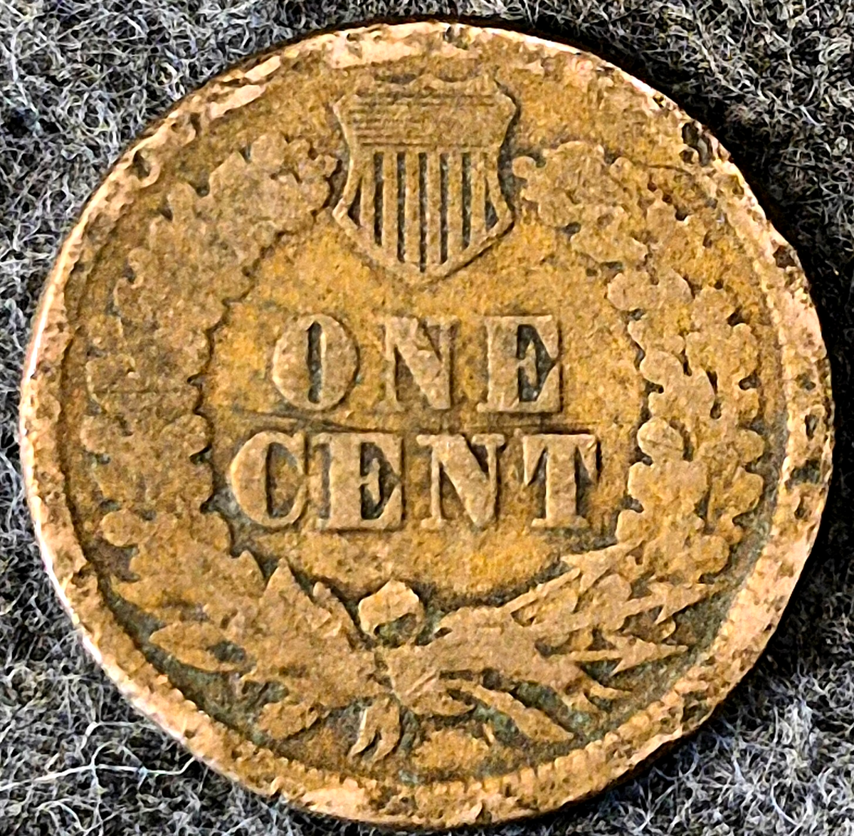 1860 Indian Head Cent AG-G Features Type II Chunky Oak Wreath Shield Coin Shown