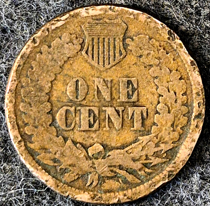 1860 Indian Head Cent AG-G Features Type II Chunky Oak Wreath Shield Coin Shown