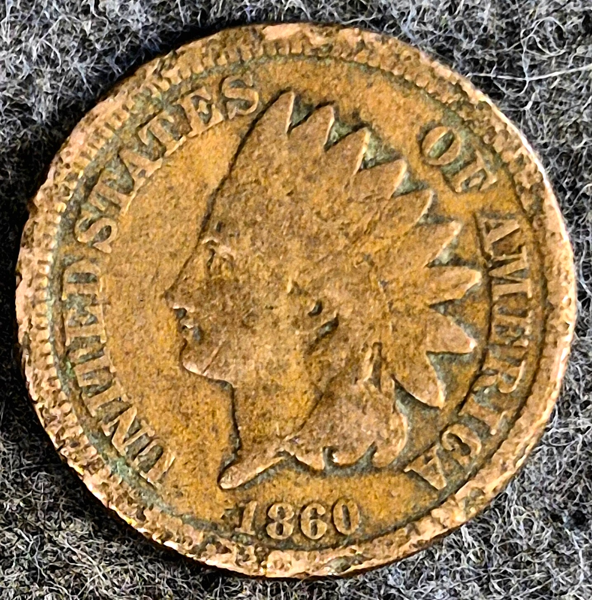 1860 Indian Head Cent AG-G Features Type II Chunky Oak Wreath Shield Coin Shown