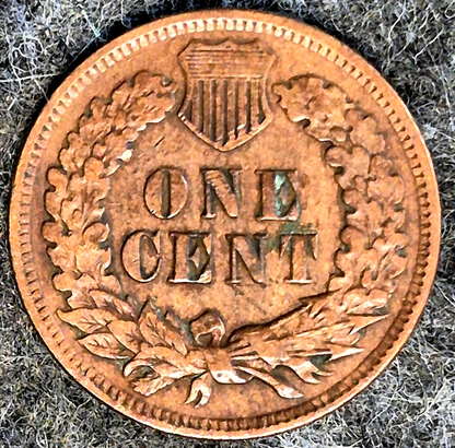 1904 Indian Head Cent XF+ Features Type III Bronze Oak Wreath Shield Coin Shown