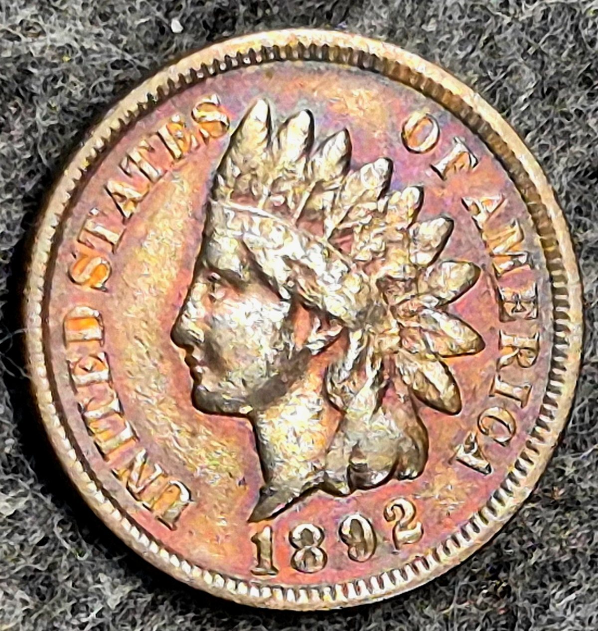 1892 Indian Head Cent Choice XF++ Features High Grade Super Toned See Video