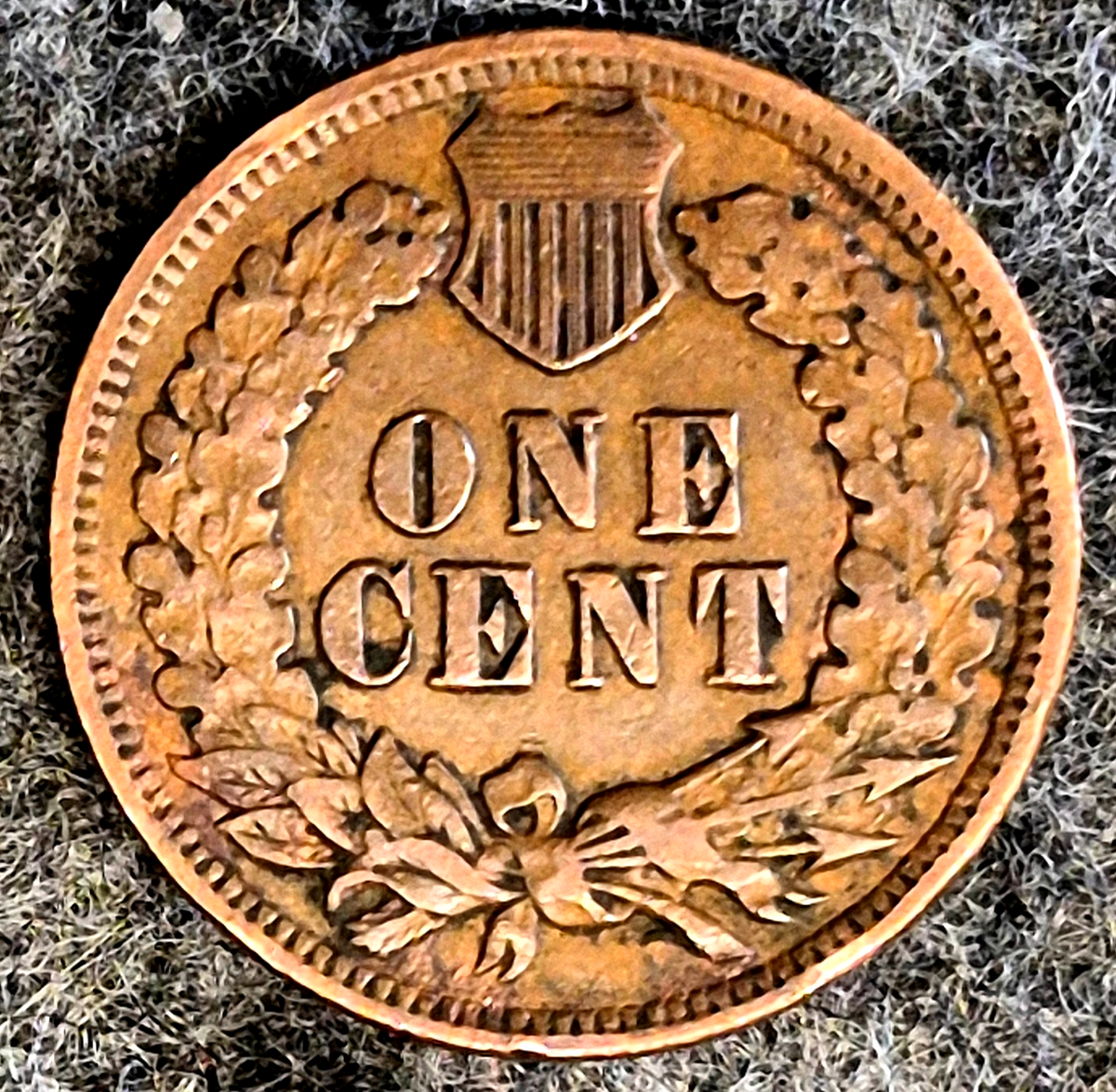 1904 Indian Head Cent XF+ Features Type III Bronze Oak Wreath Shield Coin Shown