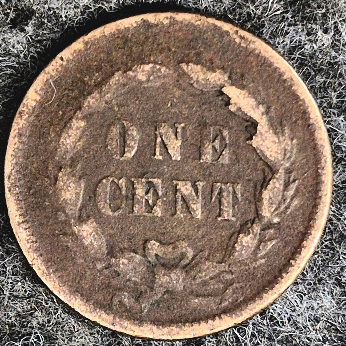 1859  INDIAN CENT FIRST YEAR XF FEATURES TYPE ONE LAUREL WREATH REVERSE 1C