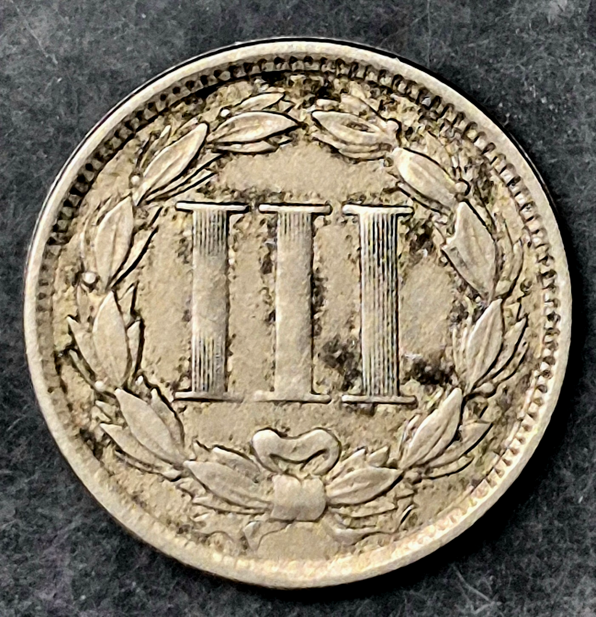 1865 First Year 3 Cent Nickel Extra Fine Features Full Liberty & 50% Pillars