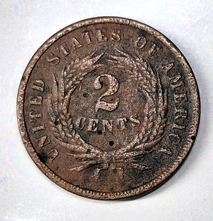 Cents of 1865, (1) Indian Head 1C, (1) Two Cent Pc. 2C (1) Liberty Three Cent 3C