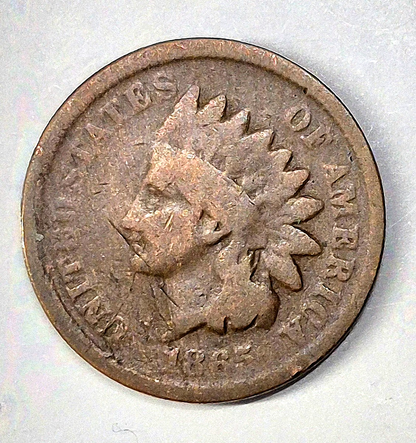 Cents of 1865, (1) Indian Head 1C, (1) Two Cent Pc. 2C (1) Liberty Three Cent 3C