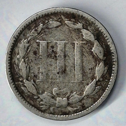 1873 3 Cent Nickel Good+ Features Full Liberty Closed "3" Hole Filler
