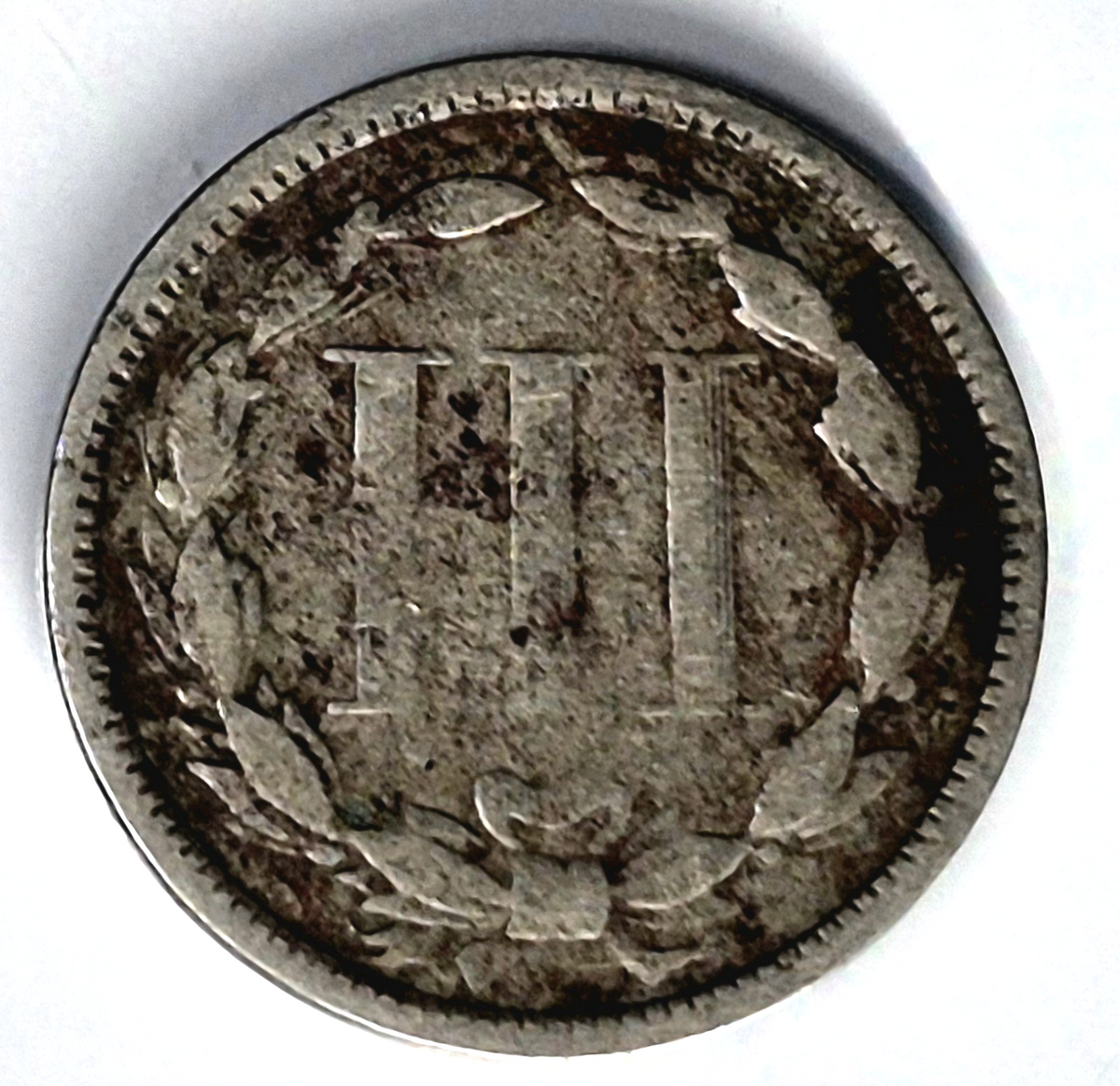 1873 3 Cent Nickel Good+ Features Full Liberty Closed "3" Hole Filler