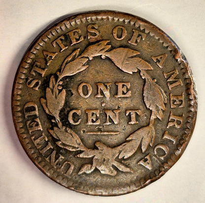 1834 Large Cent,N-2 R-1 Small 8 Large Star Medium Letters VF Features Item Shown