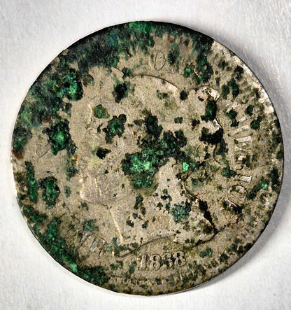 1868 3 Cent Nickel AG or Less Features Corrosion 😎Reconditioner Challenge Coin