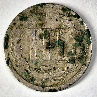 1868 3 Cent Nickel AG or Less Features Corrosion 😎Reconditioner Challenge Coin