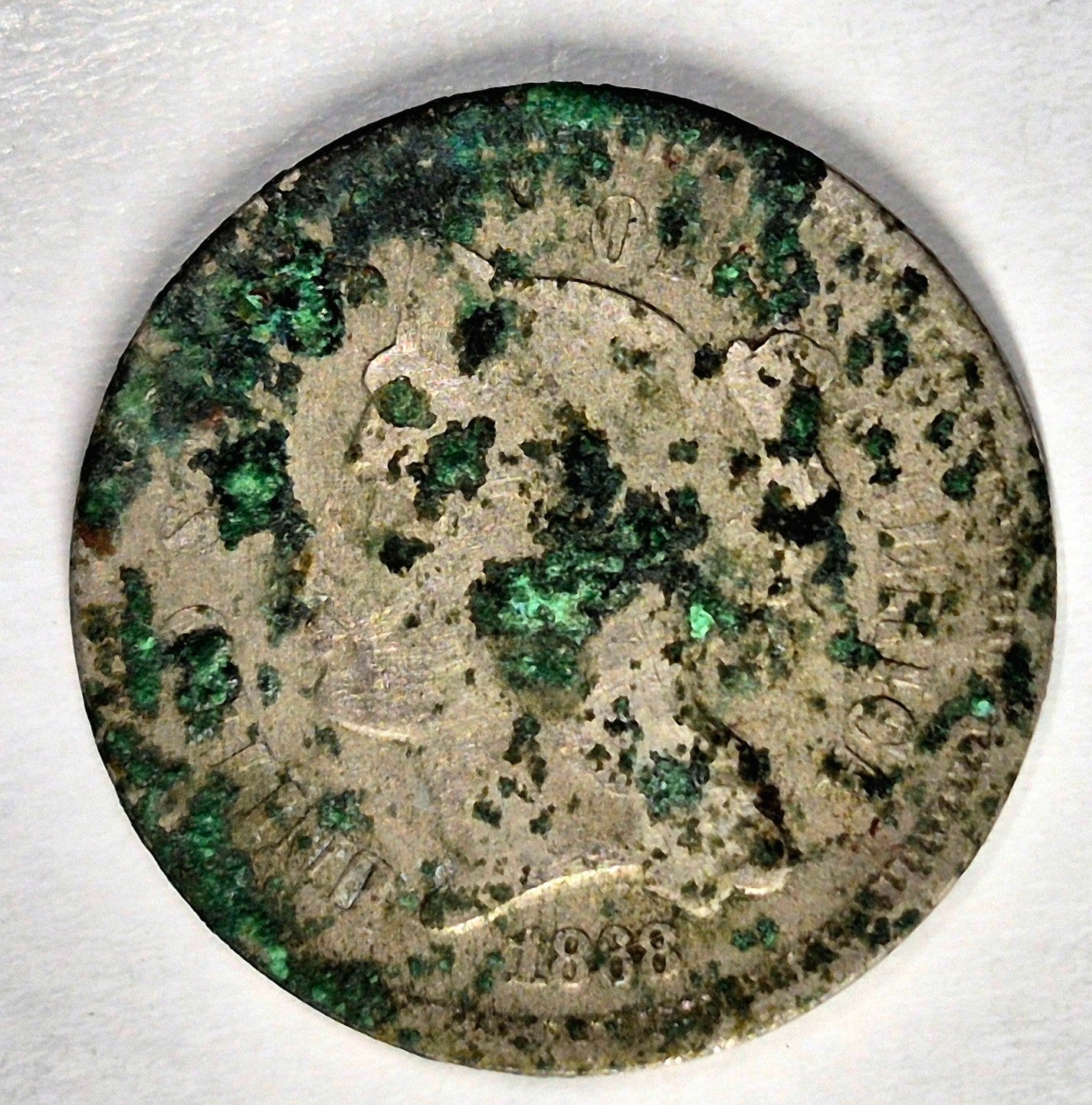 1868 3 Cent Nickel AG or Less Features Corrosion 😎Reconditioner Challenge Coin