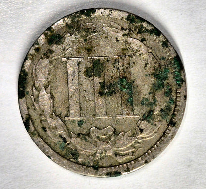 1868 3 Cent Nickel AG or Less Features Corrosion 😎Reconditioner Challenge Coin