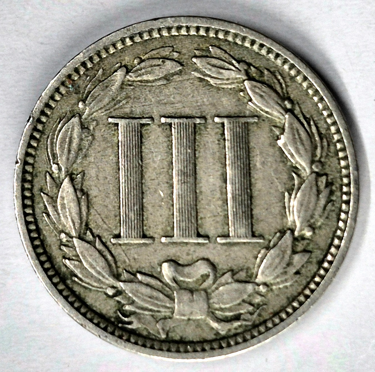 1868 3 Cent Nickel Extra Fine Features Full Liberty Partial Pillars US 3C