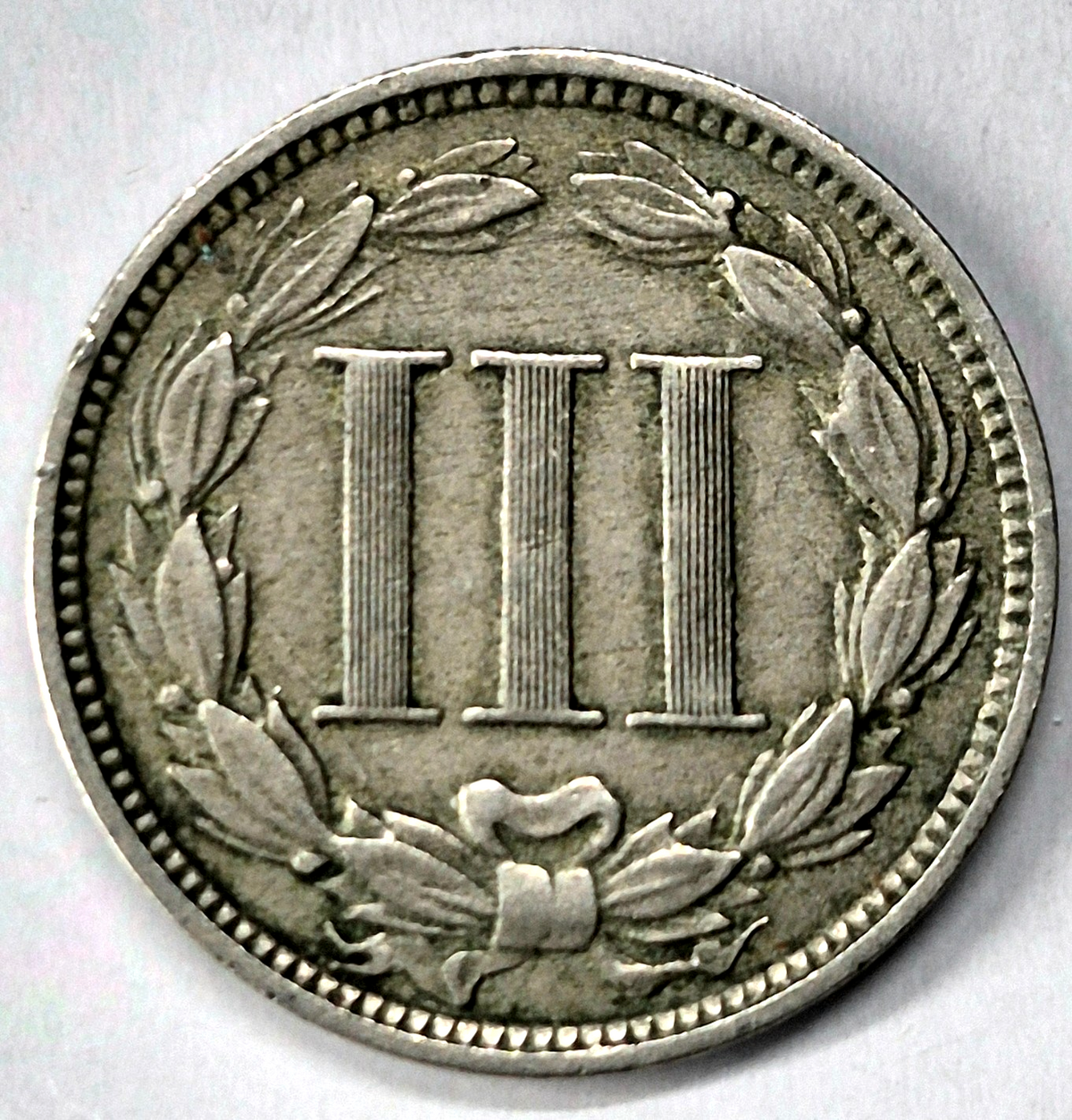 1868 3 Cent Nickel Extra Fine Features Full Liberty Partial Pillars US 3C