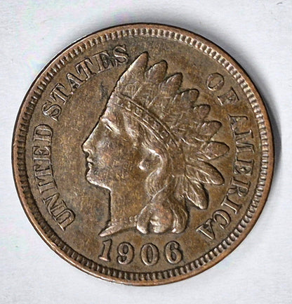 1906 Indian Head Cent Choice Crisp AU Features High Grade Coin Shown  1C