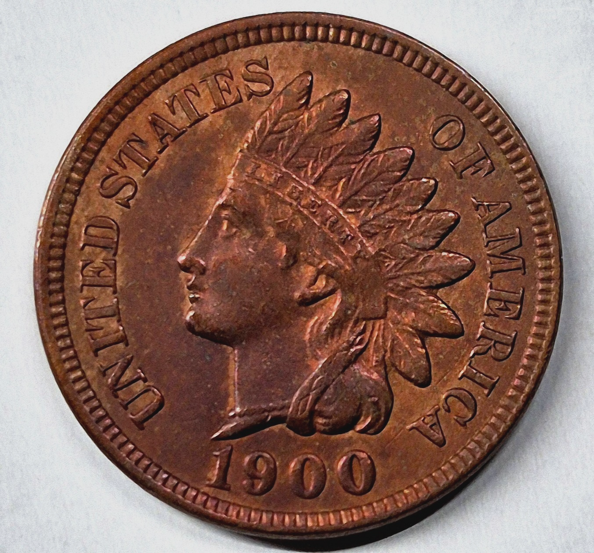 1900 Indian Head Cent Choice Crisp AU-MS Features High Grade Coin Shown Video 1C
