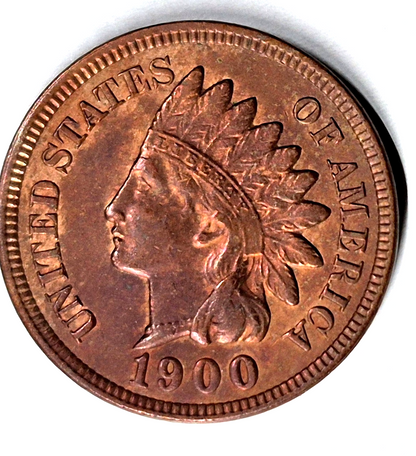 1900 Indian Head Cent Choice Crisp AU-MS Features High Grade Coin Shown Video 1C