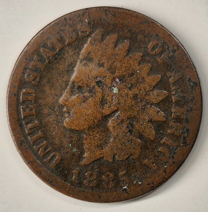 1885 Indian Head Cent Penny G-VG Features, Better Date, Coin Shown 1C
