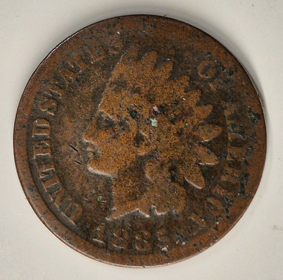 1885 Indian Head Cent Penny G-VG Features, Better Date, Coin Shown 1C