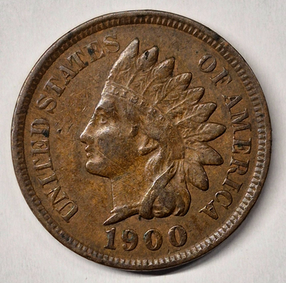 1900 Indian Head Cent Choice XF+ Features High Grade Coin Shown 1C