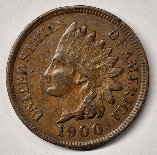 1900 Indian Head Cent Choice XF+ Features High Grade Coin Shown 1C