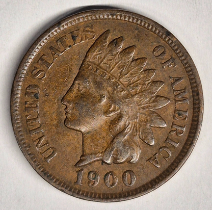 1900 Indian Head Cent Choice XF+ Features High Grade Coin Shown 1C