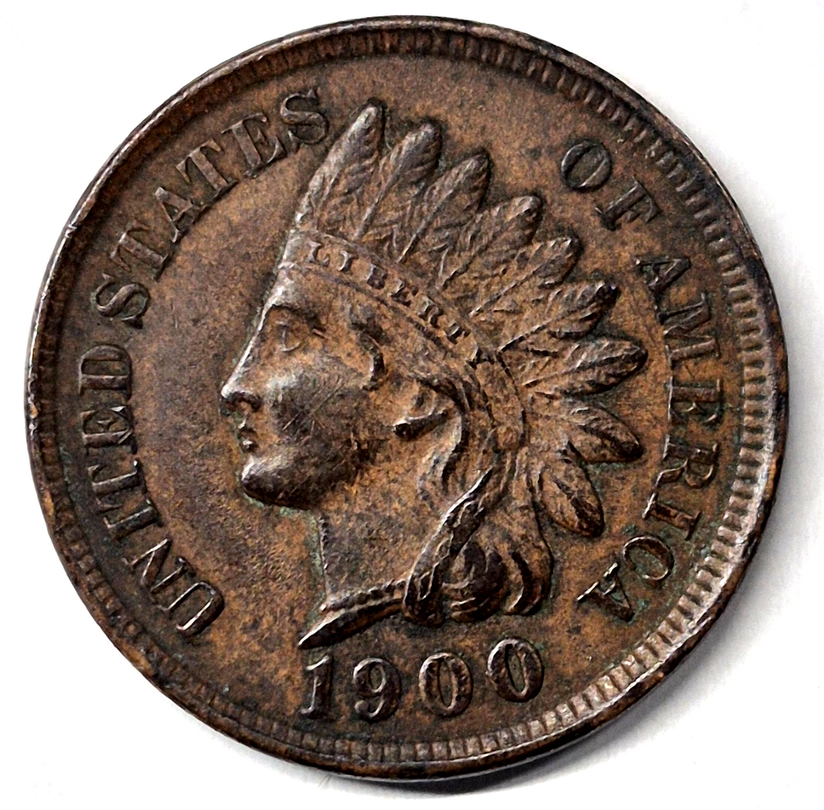 1900 Indian Head Cent Choice AU-MS Features High Grade Coin Shown 1C