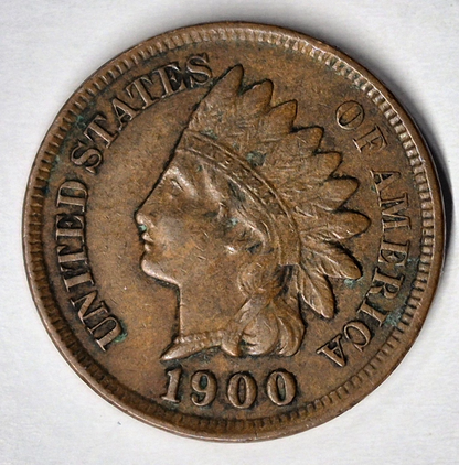 1900 Indian Head Cent Choice AU+ Features High Grade Coin Shown 1C